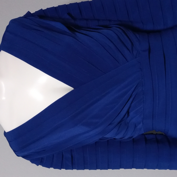 ADRIANNA PAPELL ROYAL BLUE DRESS - Picture 2 of 9